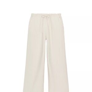 Zara Women's Cream Wide-Leg Pants